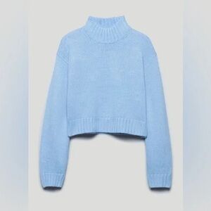 Aritzia Light Blue Turtleneck Sweater